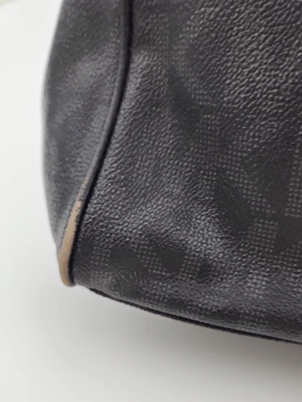 Michael Kors Black Pebbled Leather Satchel with Silver MK Charm